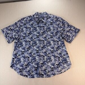 Robert Graham Mens  1 XL Shirt Paisley Floral Print Short Sleeve Button NWOT